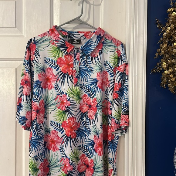 Men’s Greenside Golf Aloha Spring Performance Stretch Tropical Polo Size XXL - Picture 2 of 8